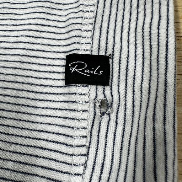 Rails Men's Weston Cream Navy Striped Hooded Long Sleeve DAMAGED Size XXL - Picture 6 of 11
